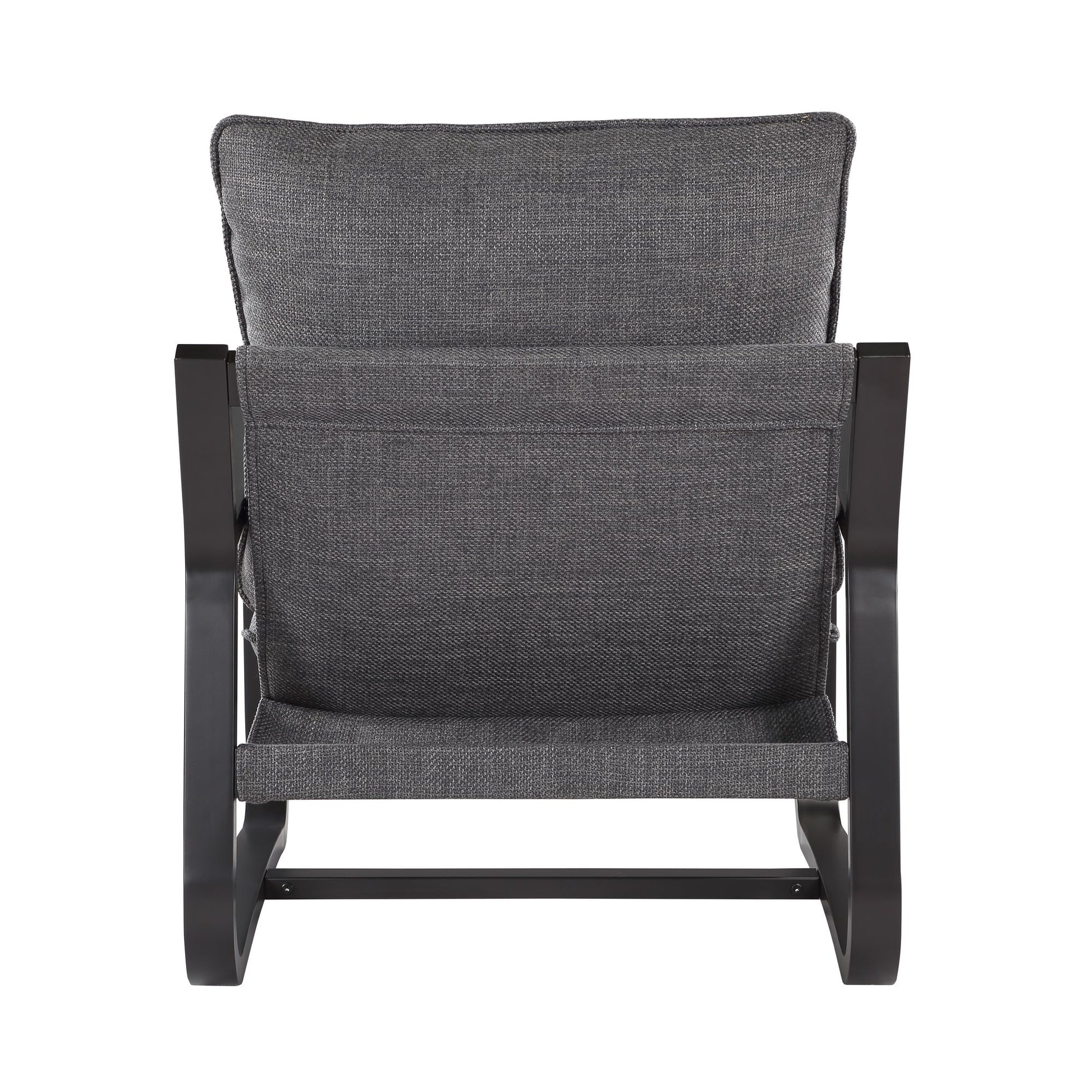 Blaire Sling Chair Upholstered in Charcoal Fabric with Metal Frame image 3