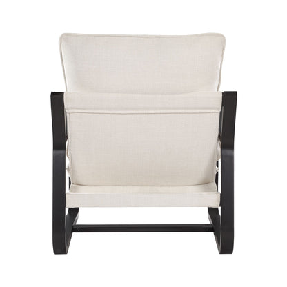 Blaire Sling Chair Upholstered in Oatmeal Fabric with Metal Frame image 3