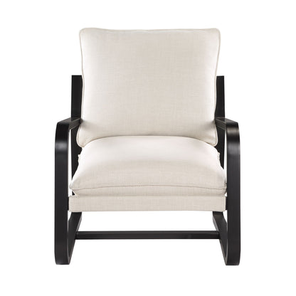 Blaire Sling Chair Upholstered in Oatmeal Fabric with Metal Frame image 2