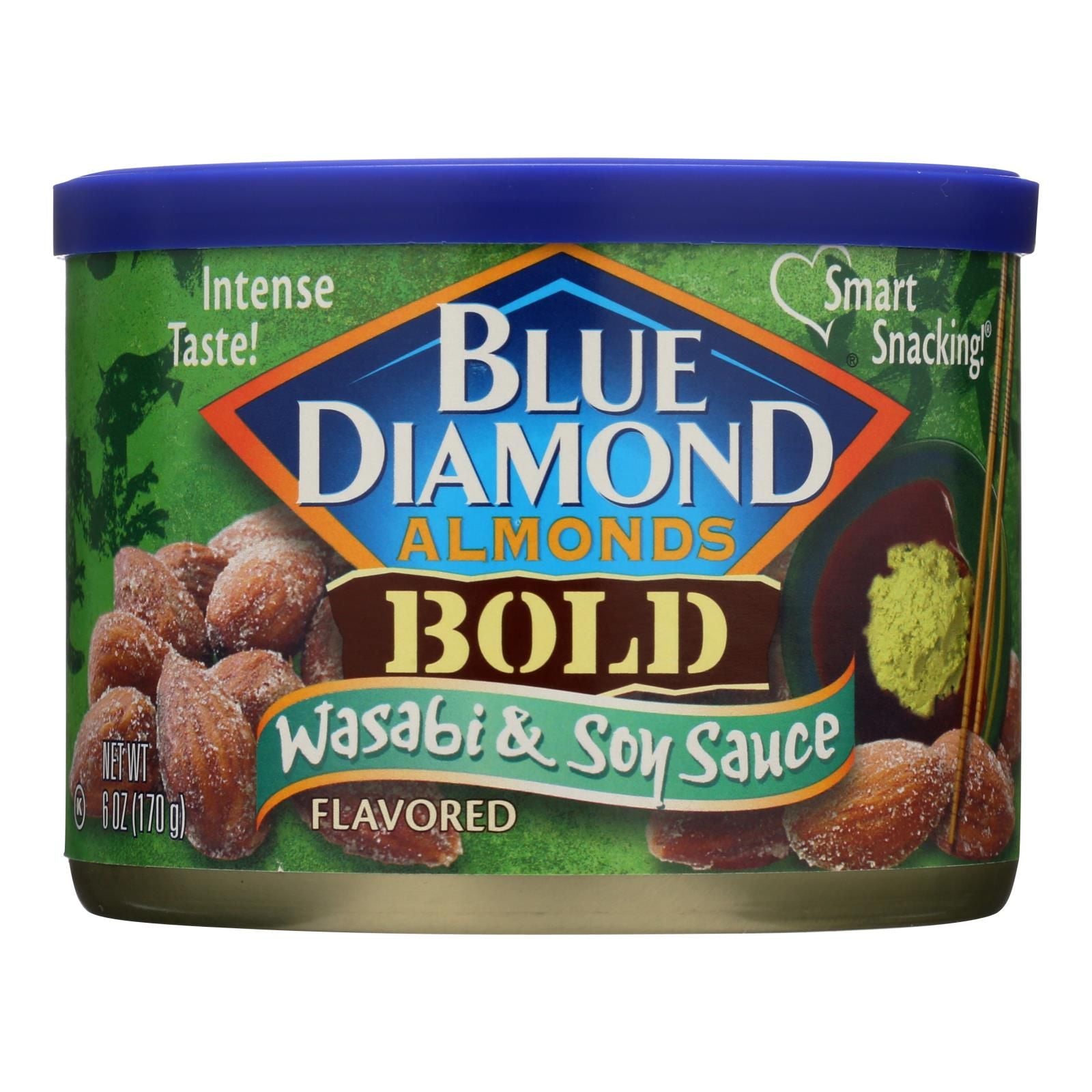 Blue Diamond Bold Wasabi & Soy Almonds - Case Of 12 - 6 Oz image 1