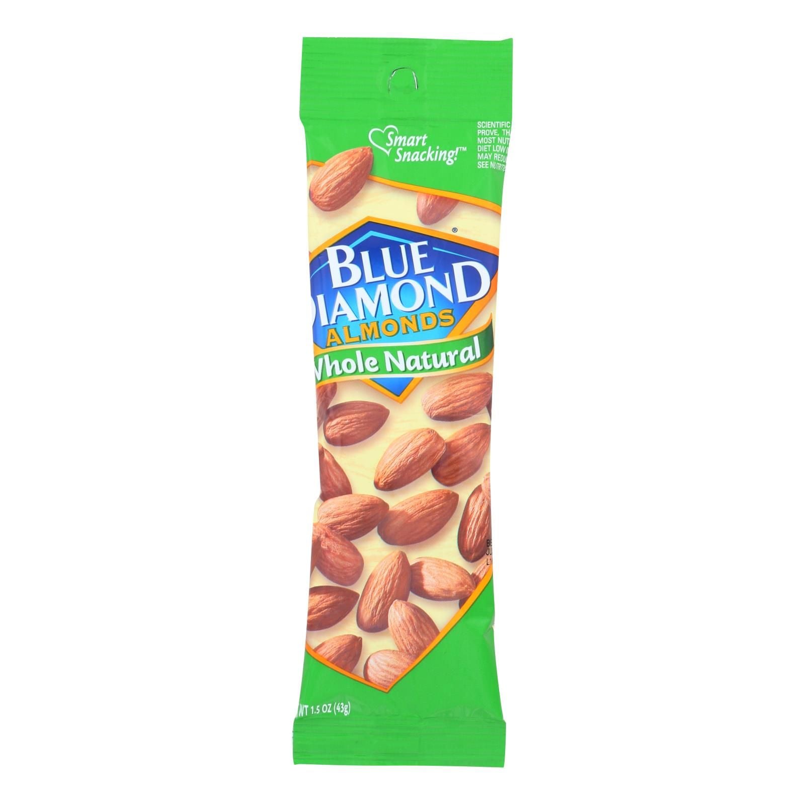Blue Diamond Natural Whole Almonds - Case Of 12 - 1.5 Oz image 1