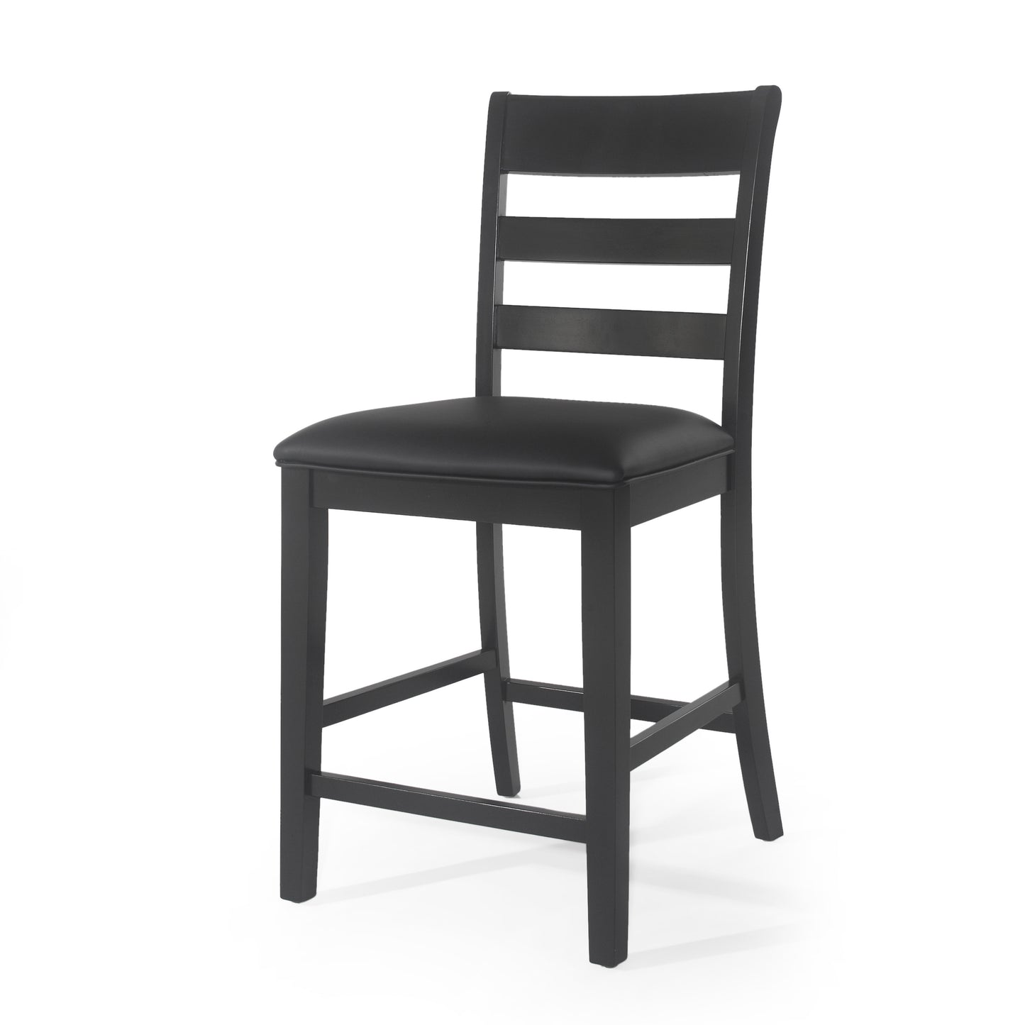 Farmhouse Upholstered Wood Counter Stools (Set of 2) image 5