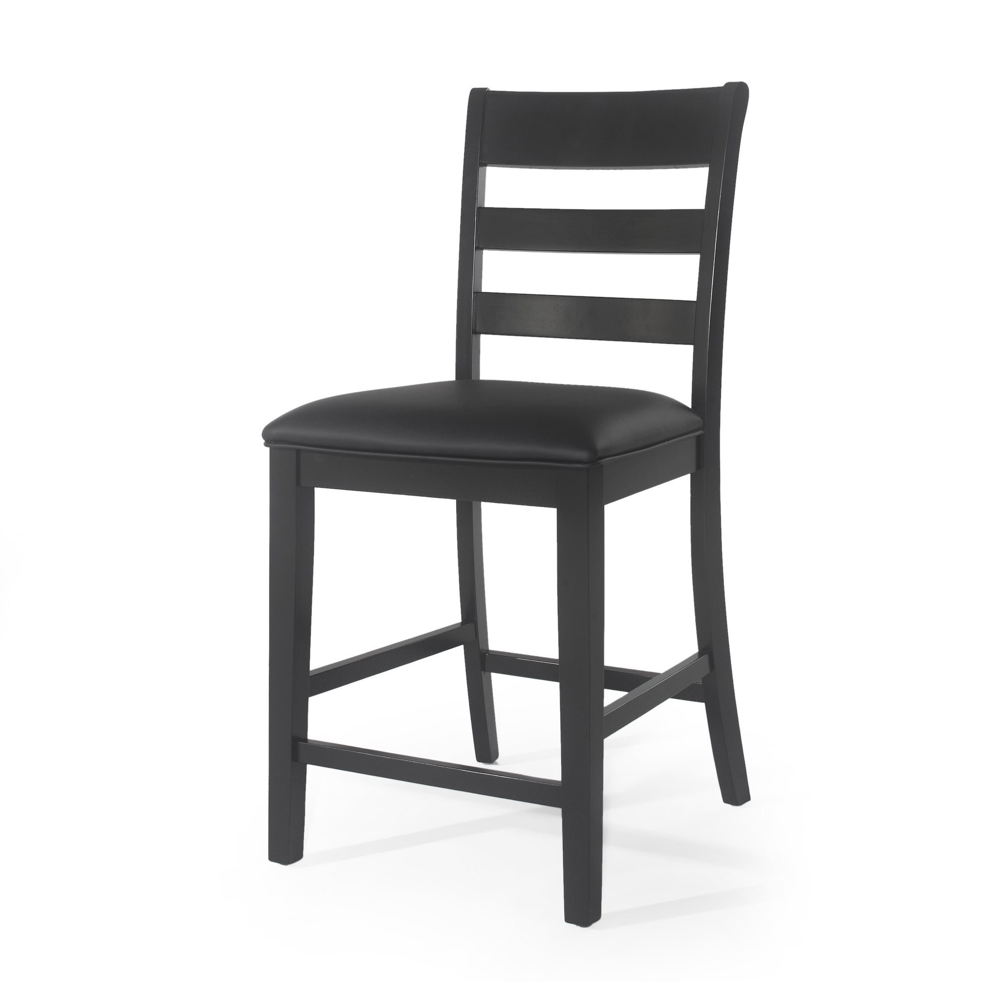 Farmhouse Upholstered Wood Counter Stools (Set of 2) image 5