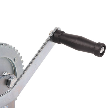 Boat Trailer Winch Hand Winch 2500lbs Heavy Duty Hand Crank Winch with 23ft Polyester Strap, Manual Operated Ratchet ATV image 7