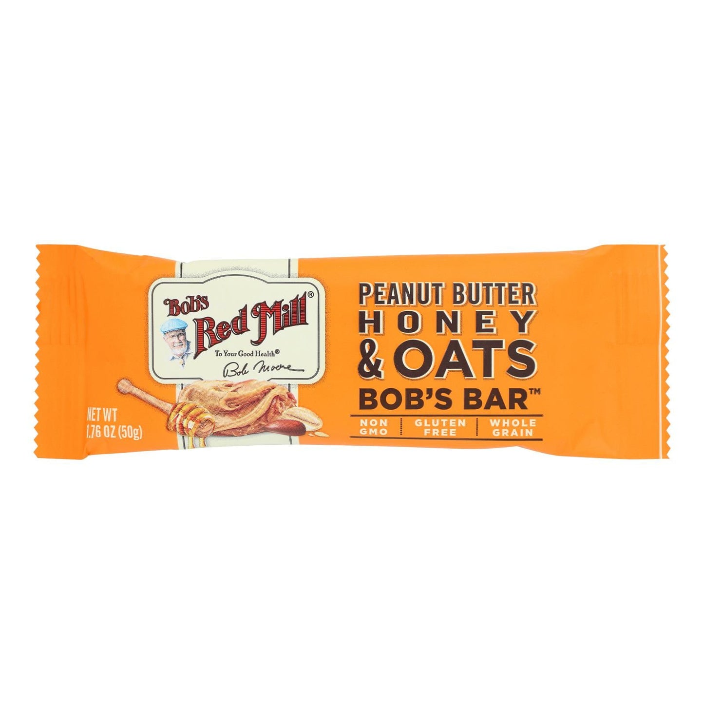 Bob's Red Mill - Bar Pnut/btr Honey Oats - Case Of 12-1.76 Oz image 1