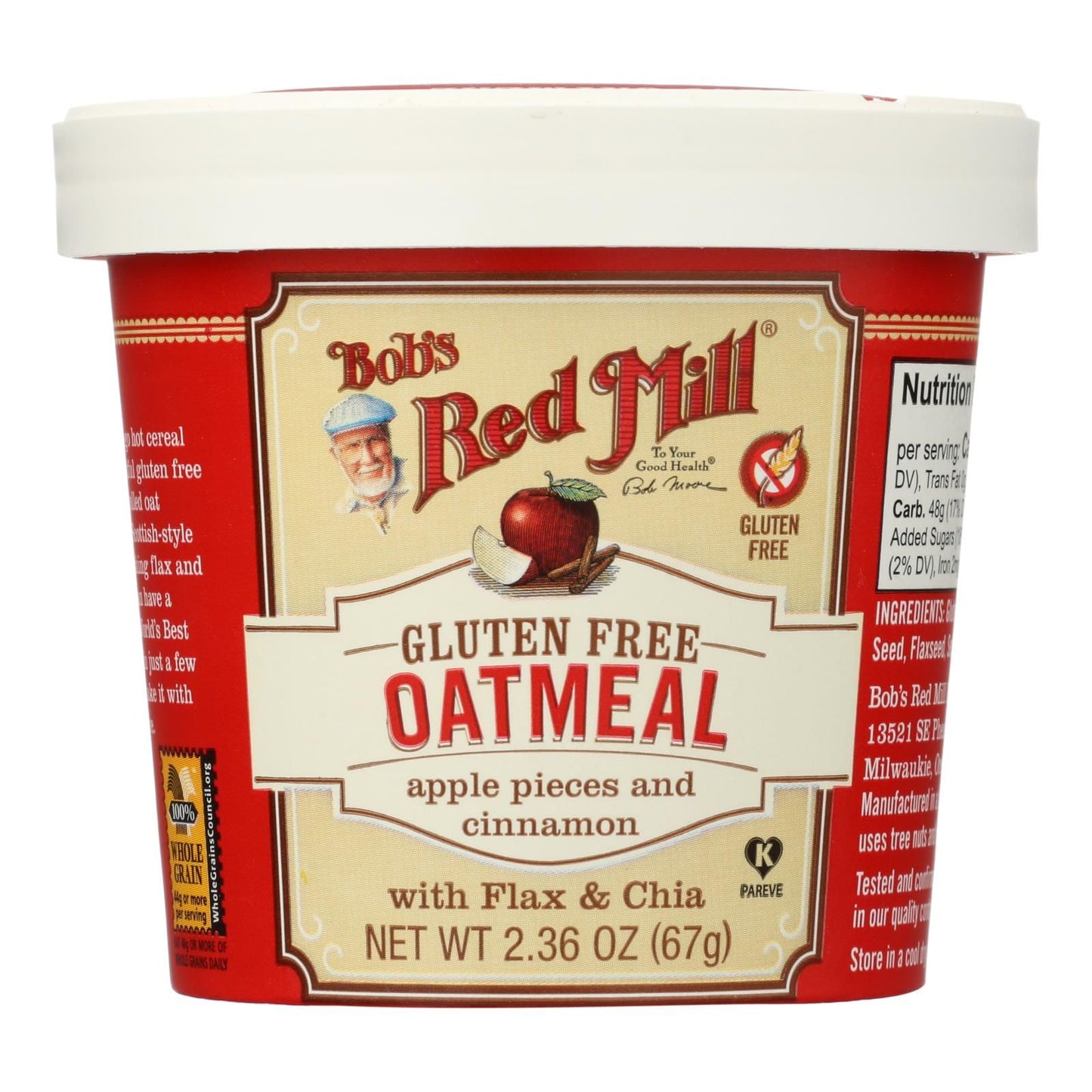 Bob's Red Mill - Gluten Free Oatmeal Cup Apple And Cinnamon - 2.36 Oz - Case Of 12 image 1