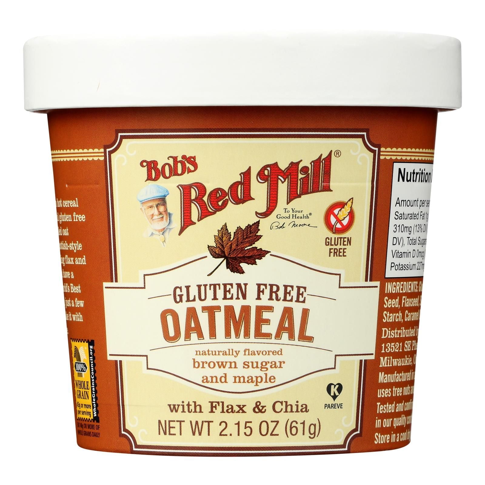 Bob's Red Mill - Gluten Free Oatmeal Cup Brown Sugar And Maple - 2.15 Oz - Case Of 12 image 1