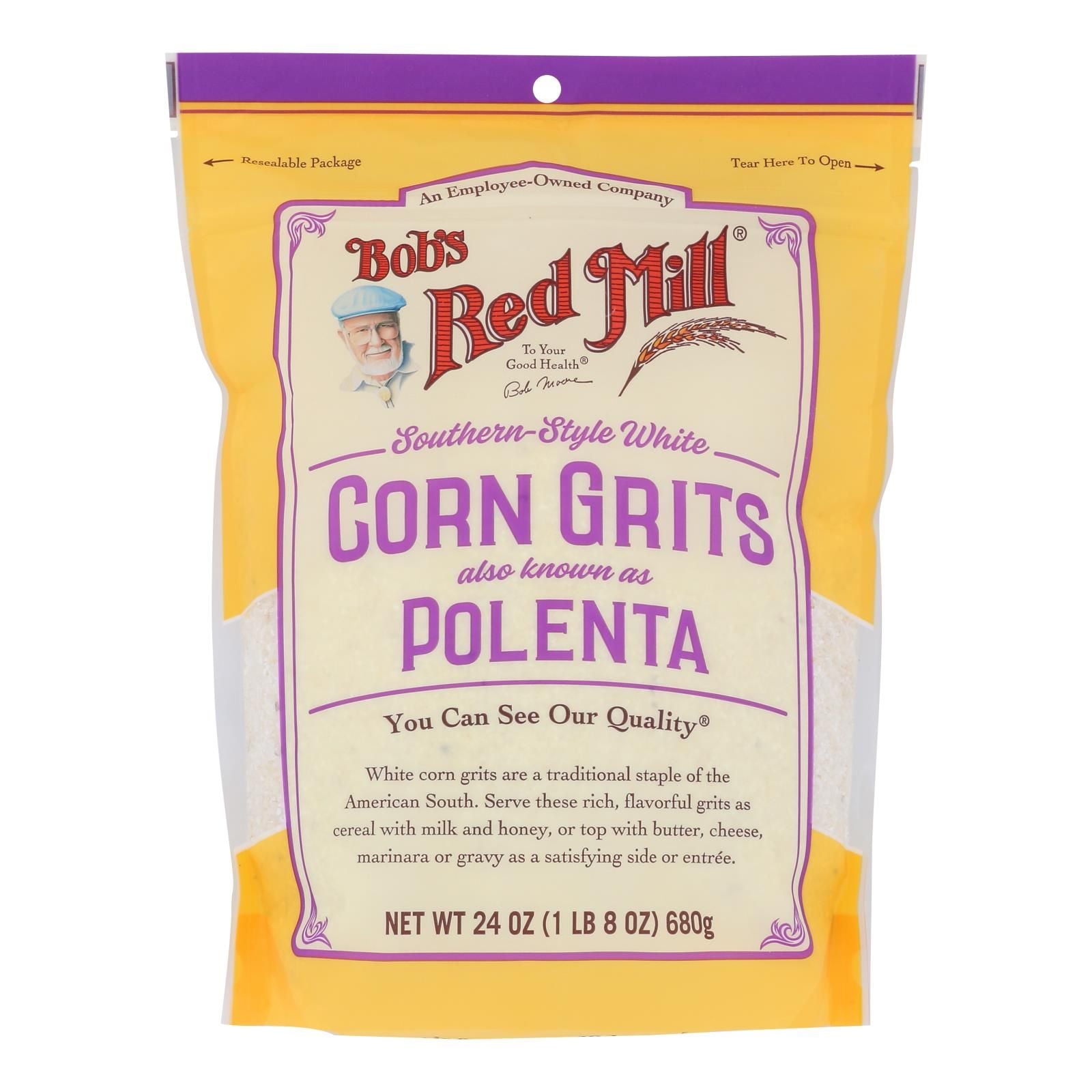 Bob's Red Mill - Grits White Corn - Case Of 4 - 24 Oz image 1