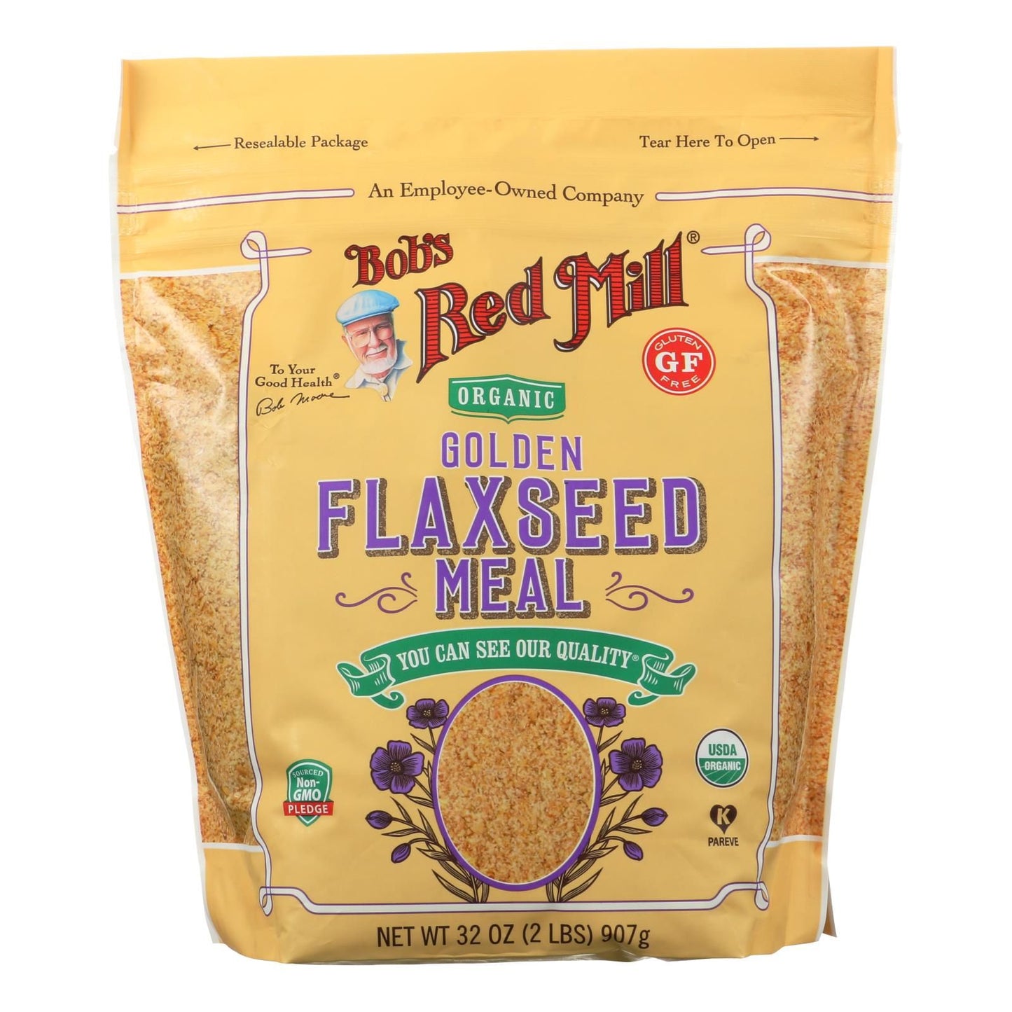 Bob's Red Mill - Organic Flaxseed Meal - Golden - Case Of 4 - 32 Oz image 1