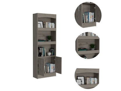 Bookcase Denver,Metal Hardware, Light Gray Finish image 5