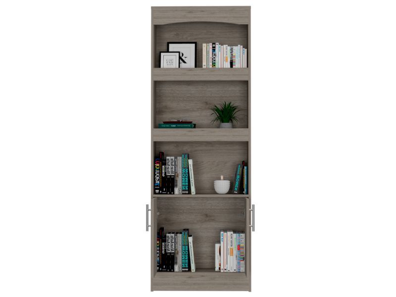 Bookcase Denver,Metal Hardware, Light Gray Finish image 4