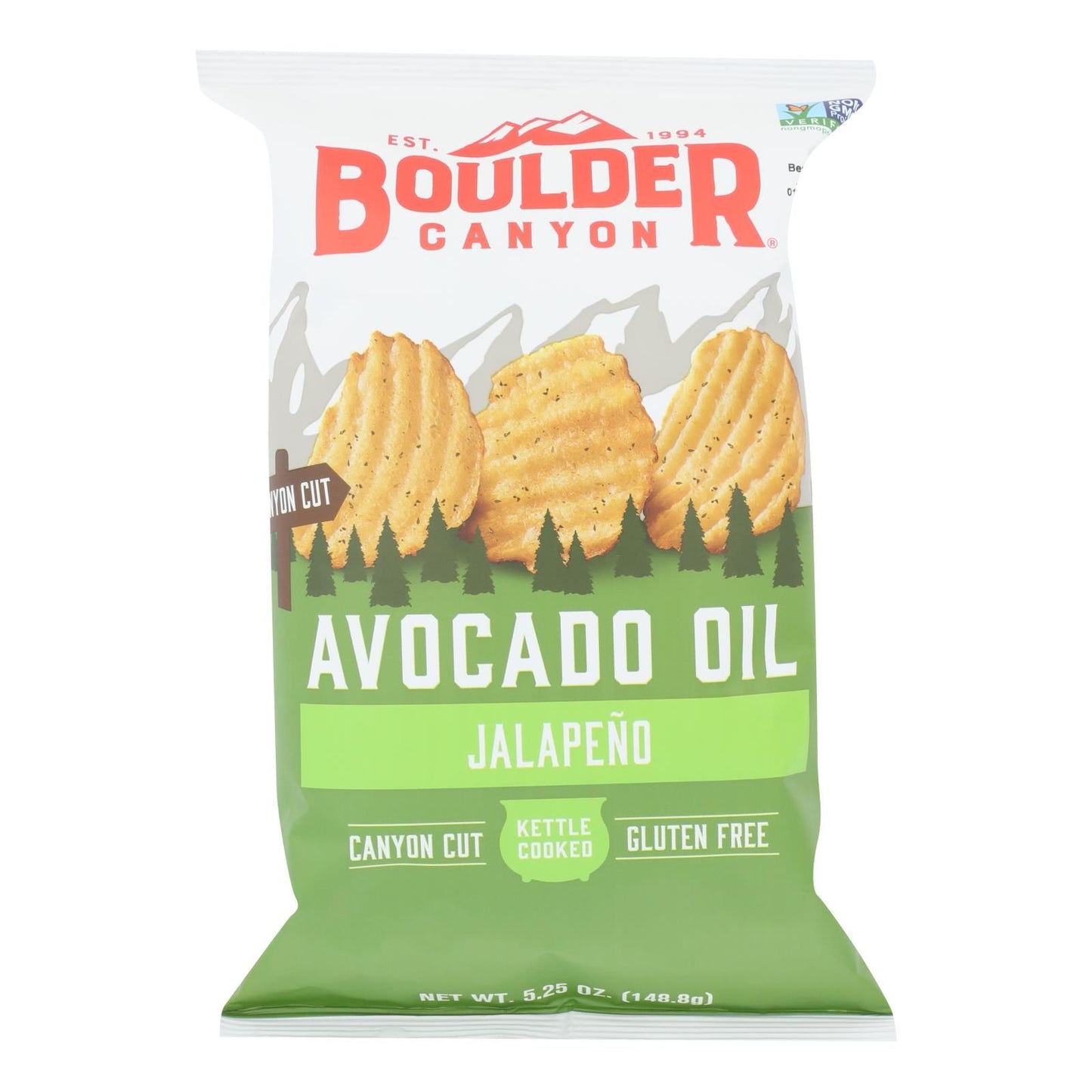 Boulder Canyon - Kettle Chips - Avocado Oil Jalapeno - Case Of 12 - 5.25 Oz. image 1