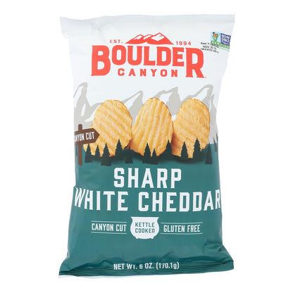 Boulder Canyon Natural Foods - Kettle Chips Wht Cheddar - Case Of 12 - 6 Oz image 1