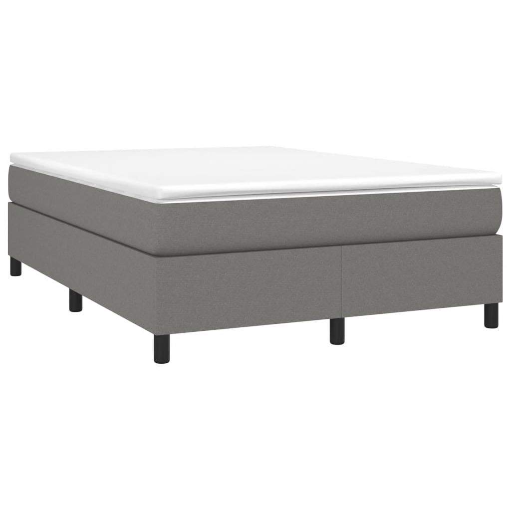 Box Spring Bed Frame Dark Gray Fabric (US/AU Only) image 3