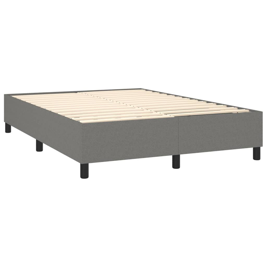 Box Spring Bed Frame Dark Gray Fabric (US/AU Only) image 4
