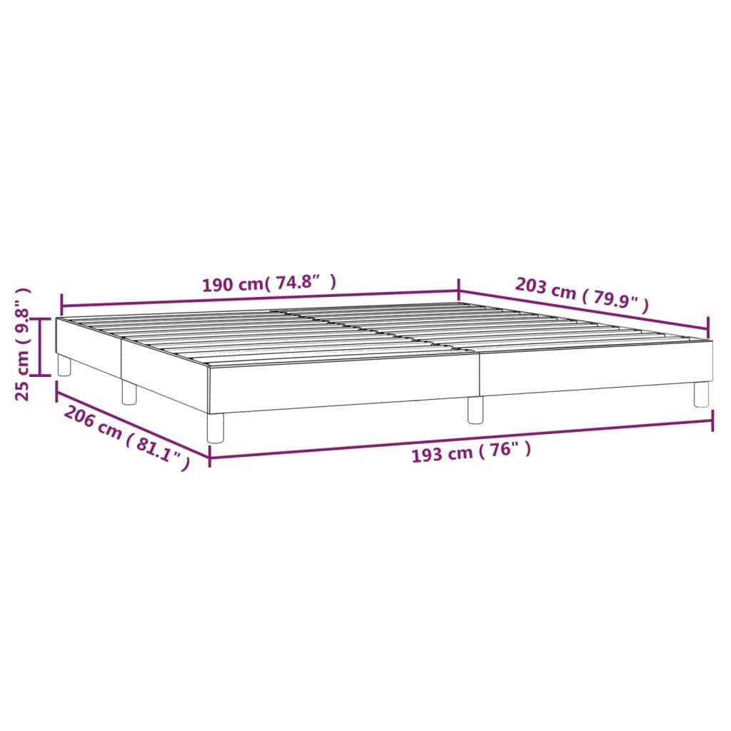 Box Spring Bed Frame Dark Gray King Fabric (US Only) image 9