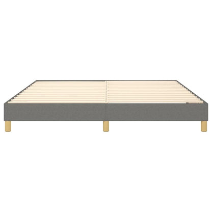 Box Spring Bed Frame Dark Gray King Fabric (US Only) image 5