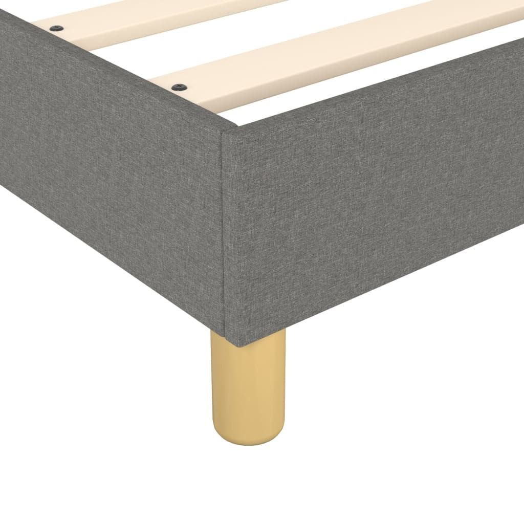 Box Spring Bed Frame Dark Gray King Fabric (US Only) image 7