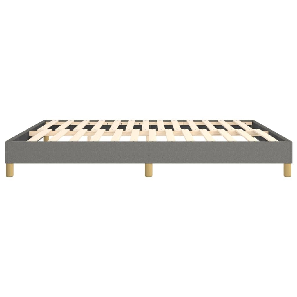 Box Spring Bed Frame Dark Gray King Fabric (US Only) image 6
