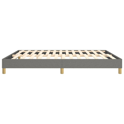 Box Spring Bed Frame Dark Gray King Fabric (US Only) image 6