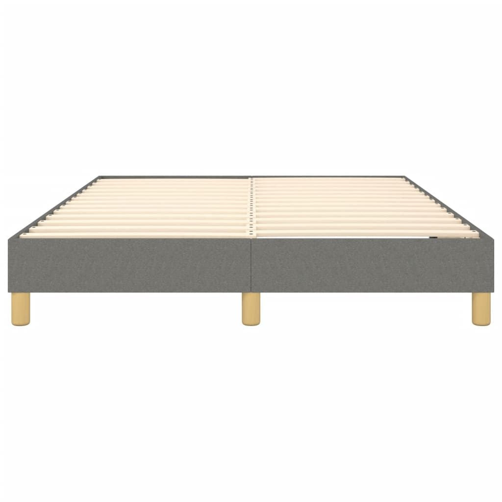 Box Spring Bed Frame Dark Gray Queen Fabric (US Only) image 5