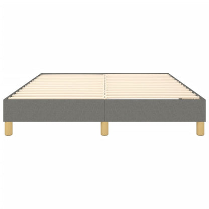 Box Spring Bed Frame Dark Gray Queen Fabric (US Only) image 5