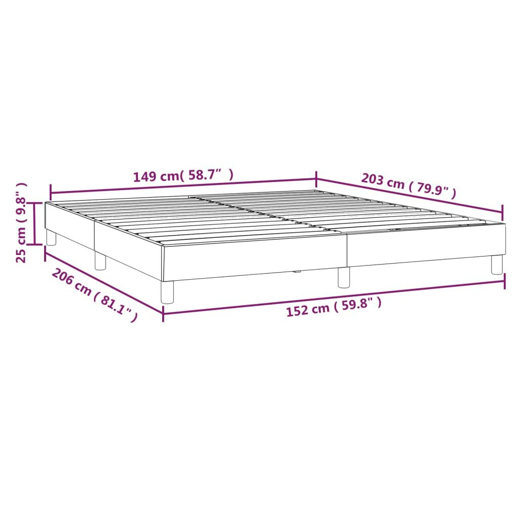 Box Spring Bed Frame Dark Gray Queen Fabric (US Only) image 9
