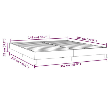 Box Spring Bed Frame Dark Gray Queen Fabric (US Only) image 9