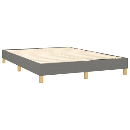 Box Spring Bed Frame Dark Gray Queen Fabric (US Only) image 4