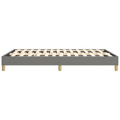 Box Spring Bed Frame Dark Gray Queen Fabric (US Only) image 6