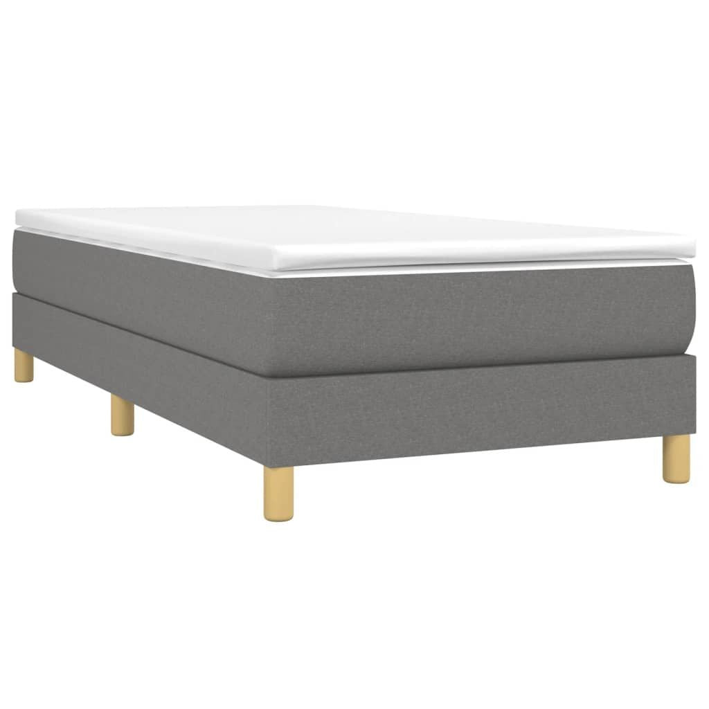 Box Spring Bed Frame Dark Gray Twin XL Fabric (US Only) image 3