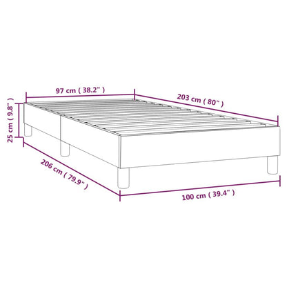 Box Spring Bed Frame Dark Gray Twin XL Fabric (US Only) image 9