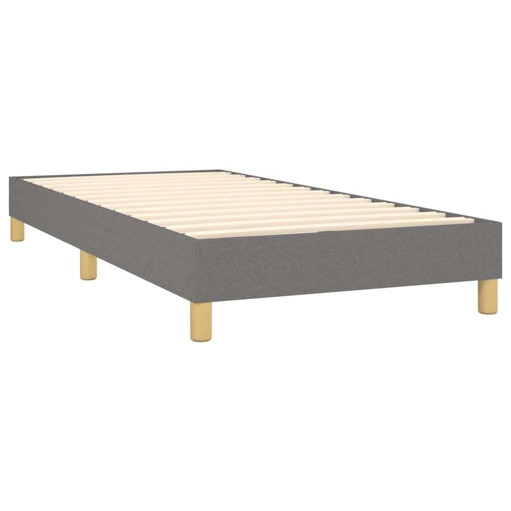 Box Spring Bed Frame Dark Gray Twin XL Fabric (US Only) image 4