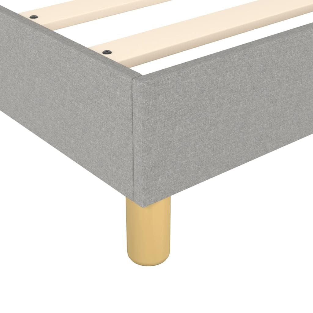 Box Spring Bed Frame Light Gray King Fabric (US Only) image 7