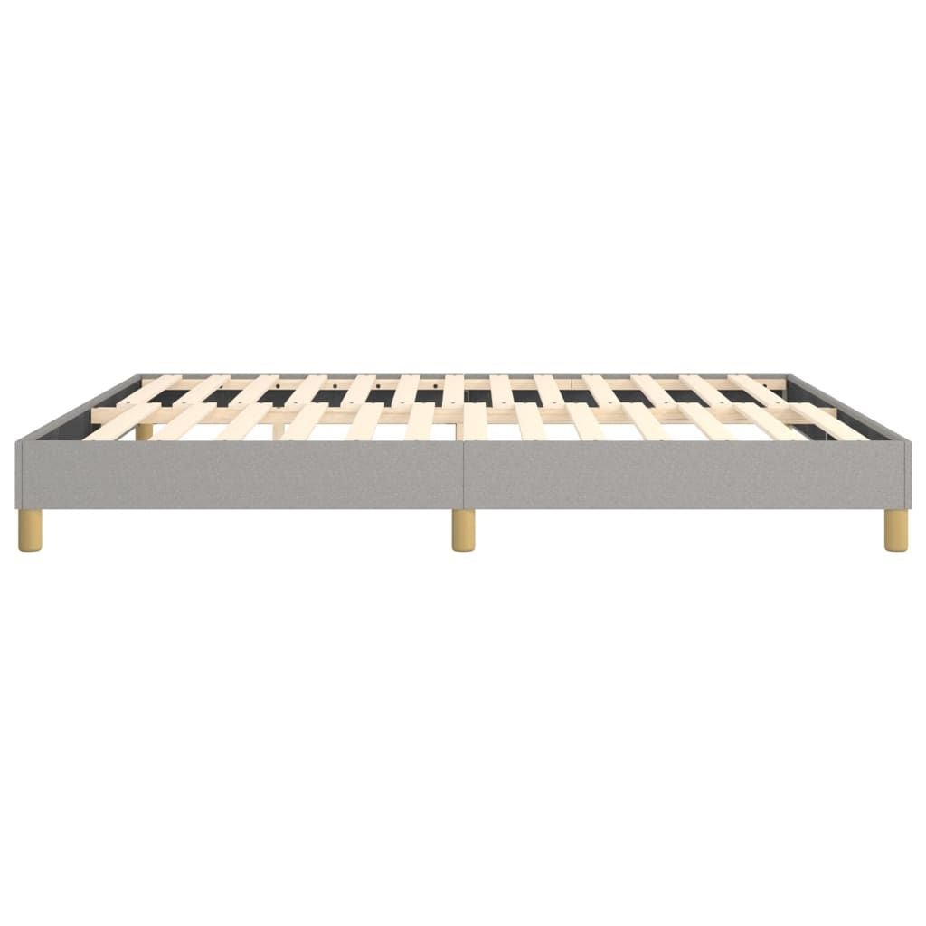 Box Spring Bed Frame Light Gray King Fabric (US Only) image 6
