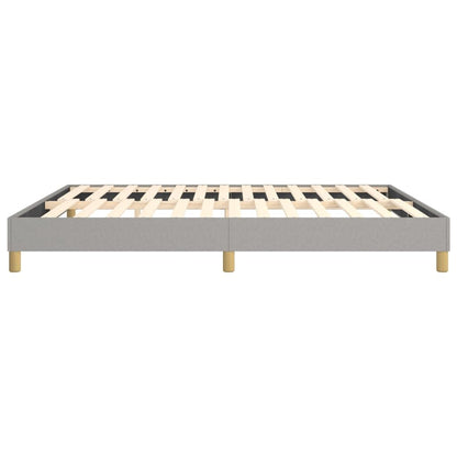 Box Spring Bed Frame Light Gray King Fabric (US Only) image 6