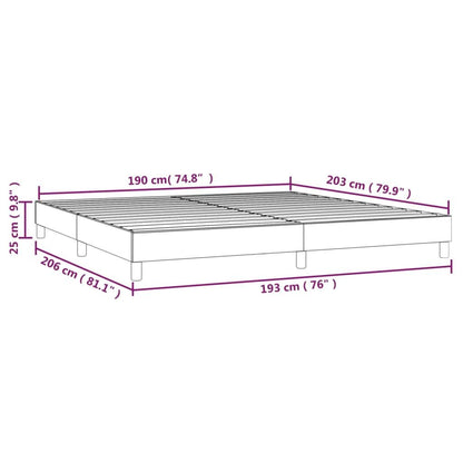 Box Spring Bed Frame Light Gray King Fabric (US Only) image 9