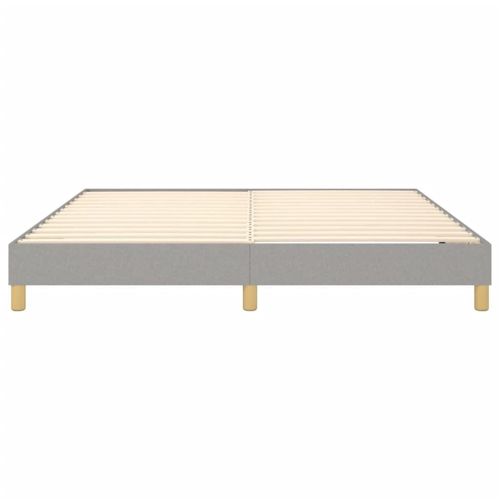 Box Spring Bed Frame Light Gray King Fabric (US Only) image 5