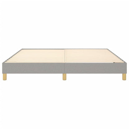 Box Spring Bed Frame Light Gray King Fabric (US Only) image 5