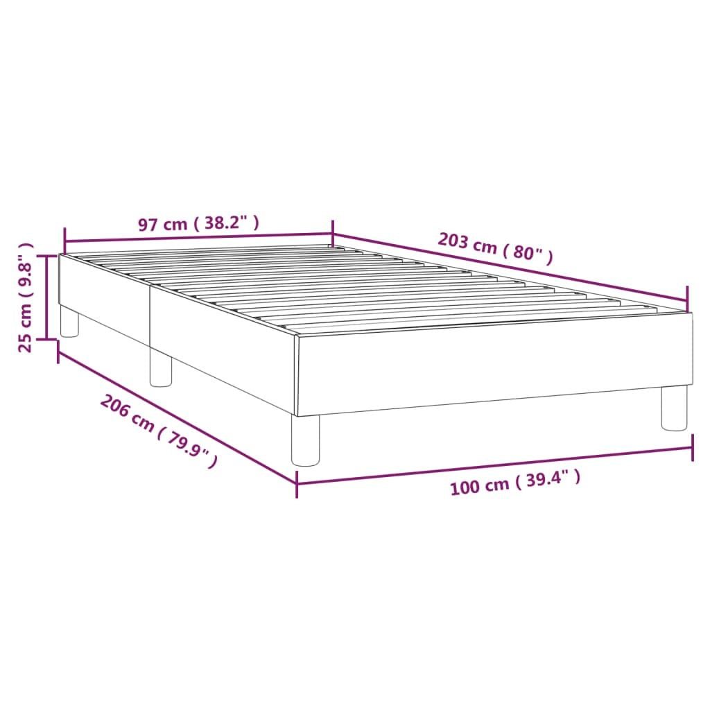 Box Spring Bed Frame Light Gray Twin XL Fabric (US Only) image 9