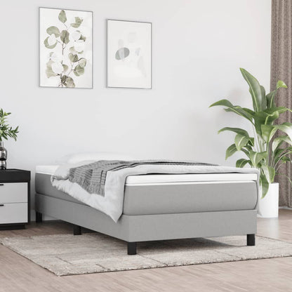 Box Spring Bed Frame Light Gray Twin XL Fabric (US Only) image 1