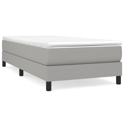 Box Spring Bed Frame Light Gray Twin XL Fabric (US Only) image 2
