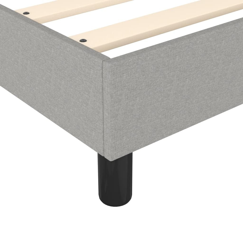 Box Spring Bed Frame Light Gray Twin XL Fabric (US Only) image 7