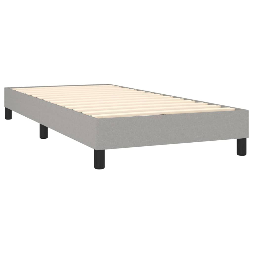 Box Spring Bed Frame Light Gray Twin XL Fabric (US Only) image 4