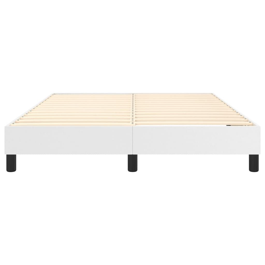 Box Spring Bed Frame White Full Faux Leather (US Only) image 5