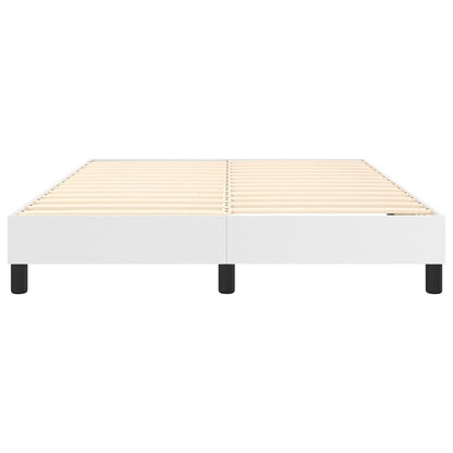 Box Spring Bed Frame White Full Faux Leather (US Only) image 5