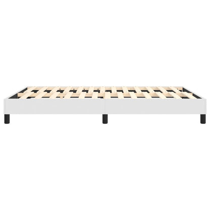 Box Spring Bed Frame White Full Faux Leather (US Only) image 6