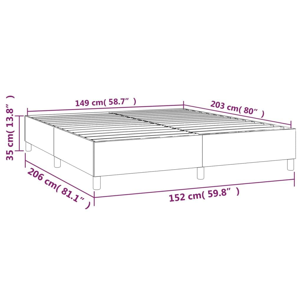 Box Spring Bed Frame White Queen Faux Leather (US Only) image 9
