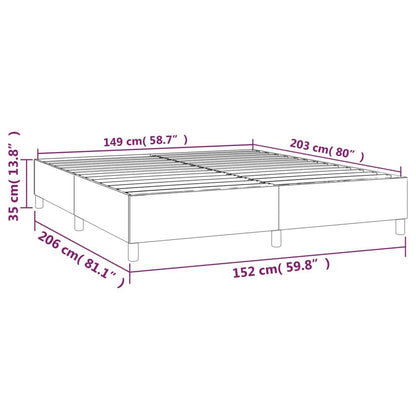 Box Spring Bed Frame White Queen Faux Leather (US Only) image 9