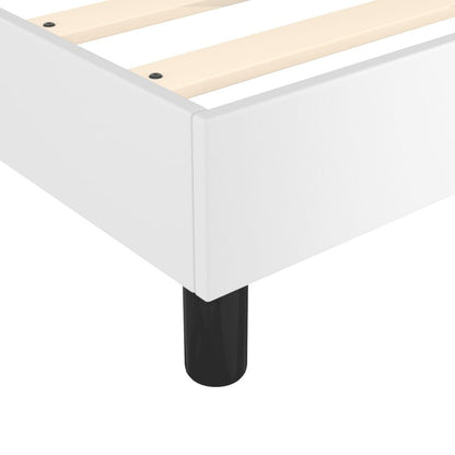 Box Spring Bed Frame White Queen Faux Leather (US Only) image 7